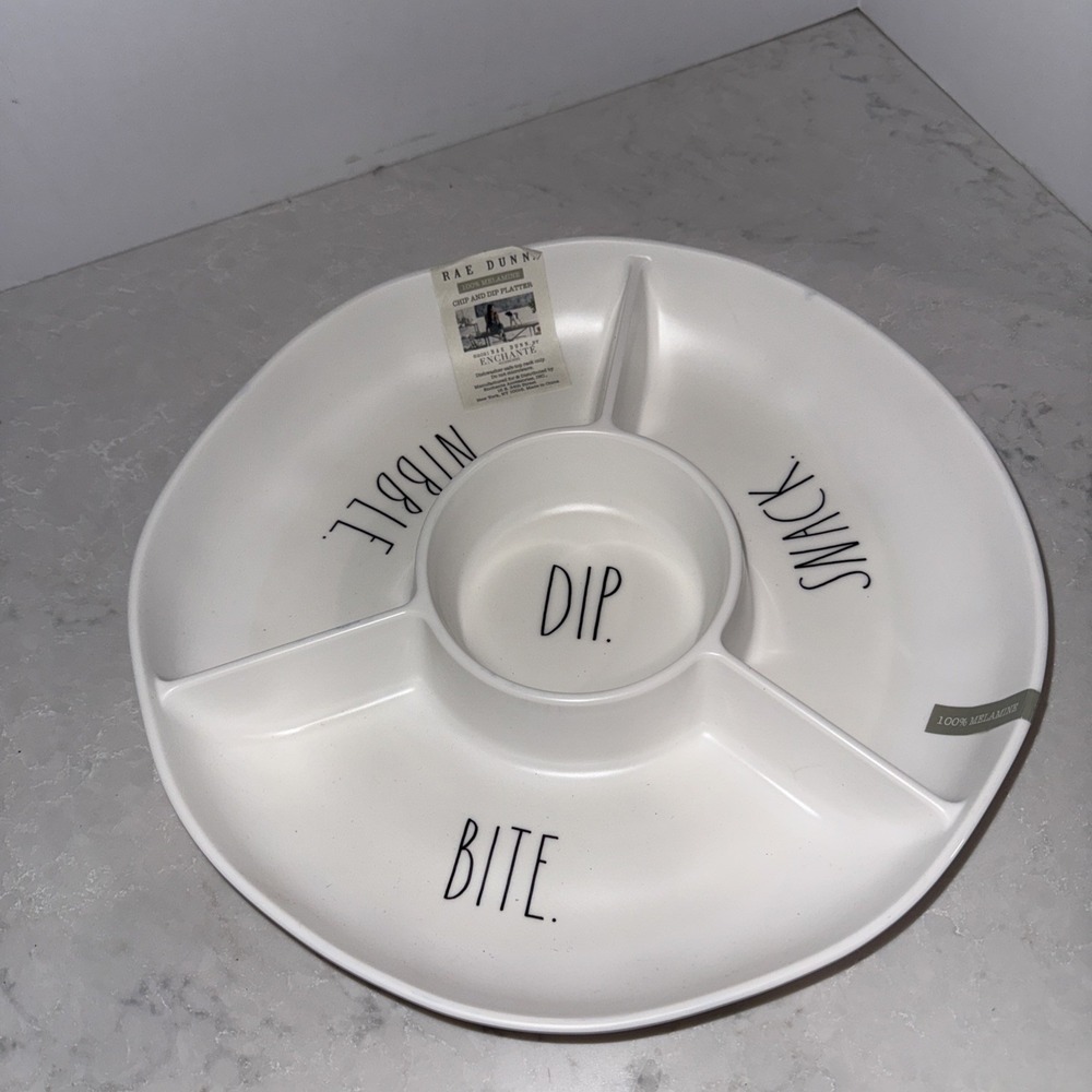 Rae Dunn Enchante Melamine Chip & Dip Serving Platter